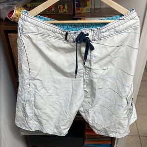 Body Glove White and Navy Board Shorts